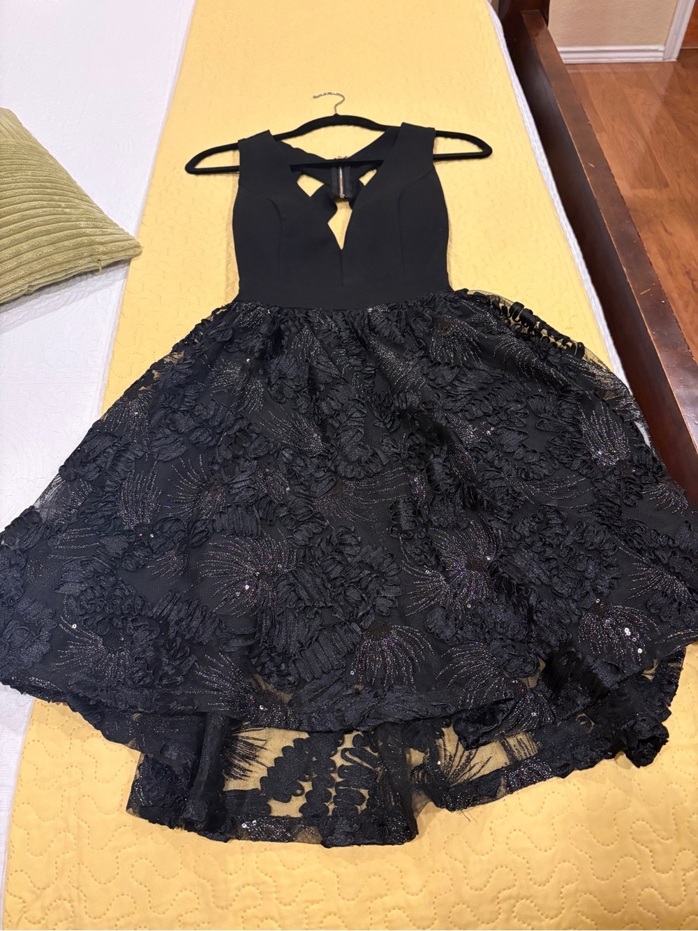 Trac Black Lace Fit-and-Flare Party Dress for Girls